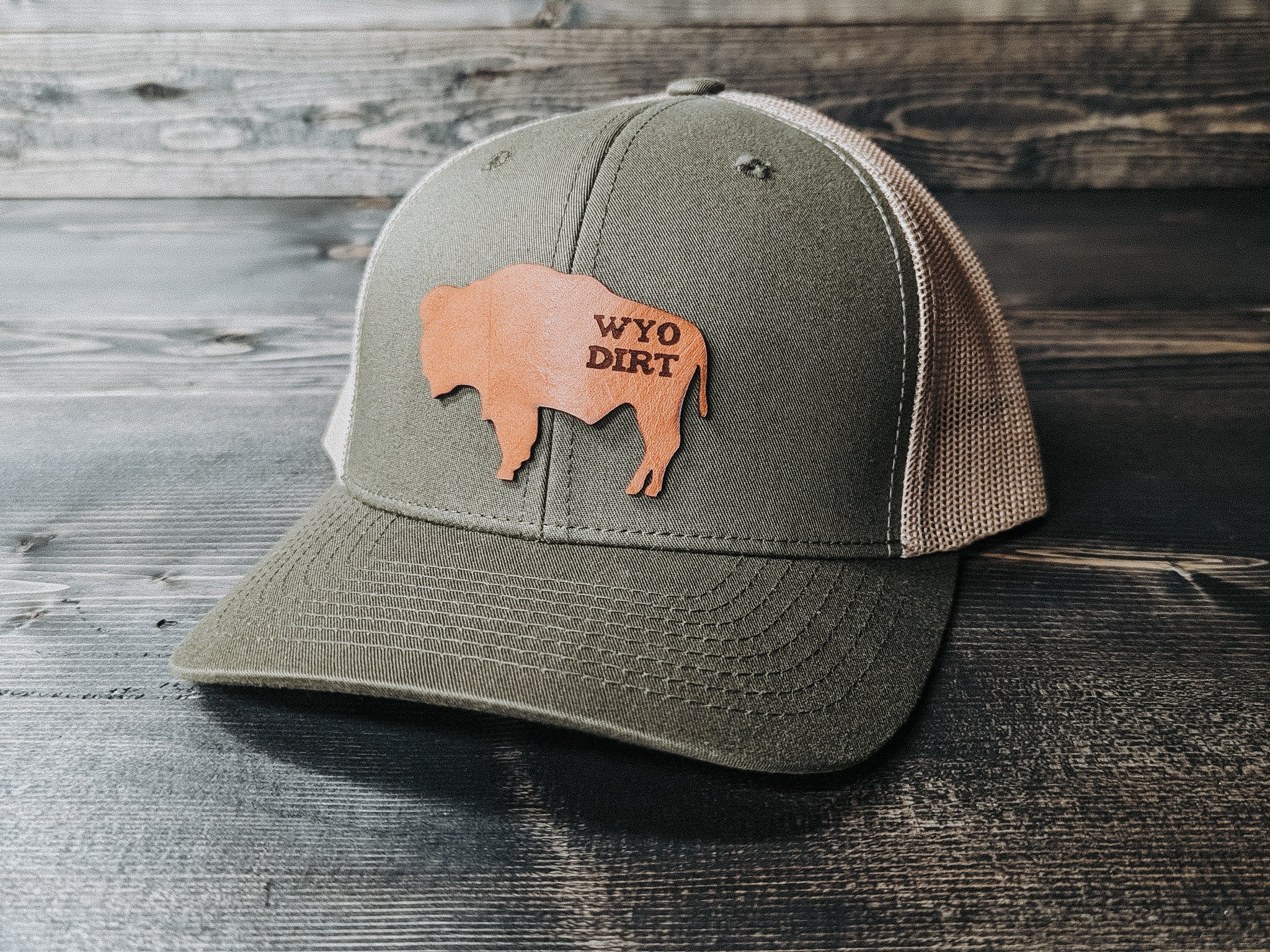 Dad Hat with Wyo Bison Fly Leather Patch – Fly Fish Wyoming